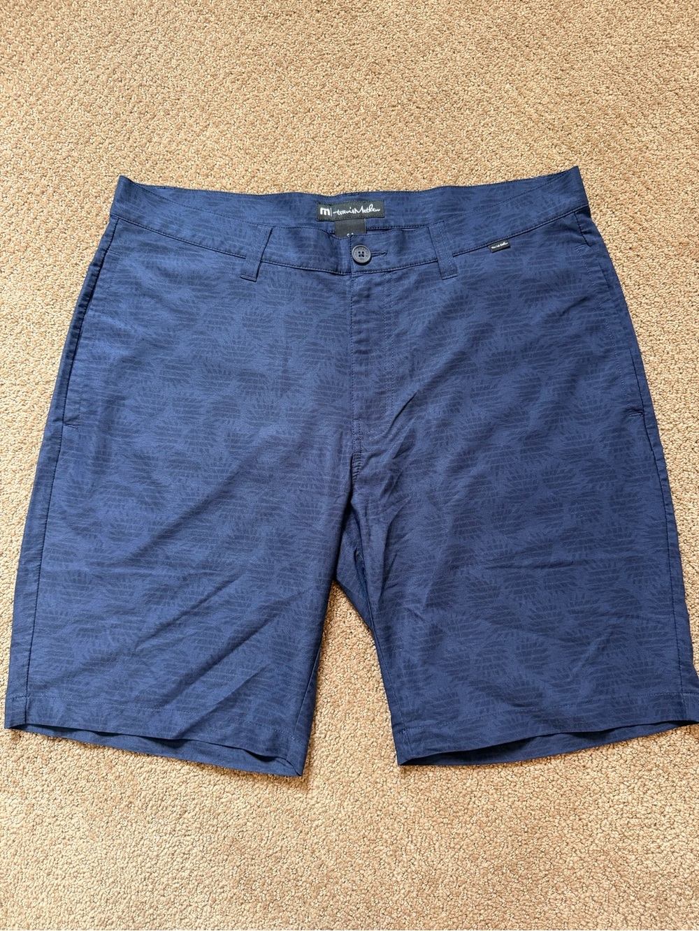 Travis Matthew Navy Patterned Shorts